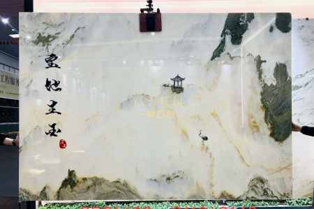 天然山水画背景墙