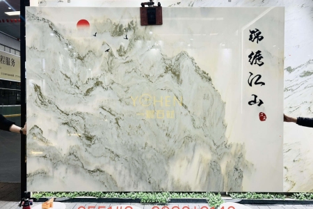 天然山水画背景墙