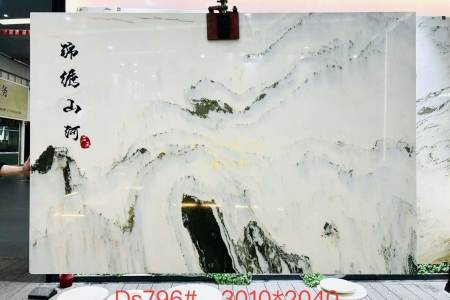 天然山水画背景墙