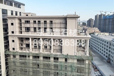 虾红空中别墅外墙干挂