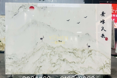 天然山水画背景墙