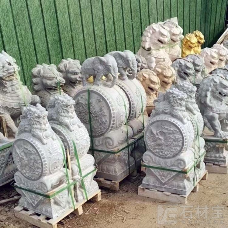 晚霞红抱鼓石