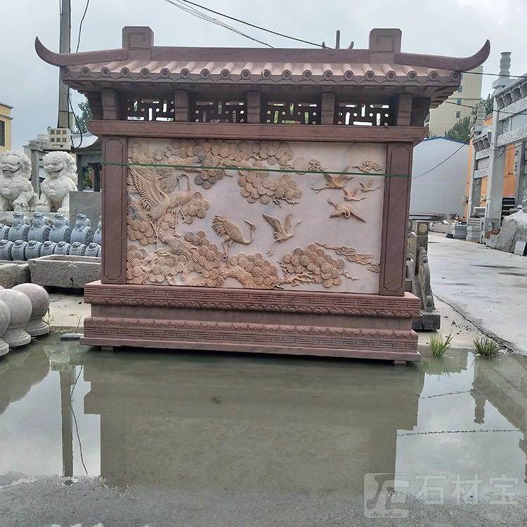 松鹤延年图案照壁