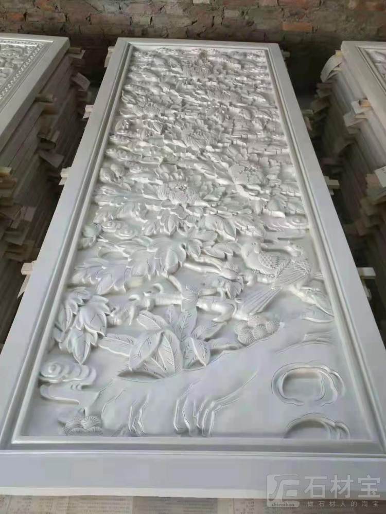 富贵牡丹浮雕