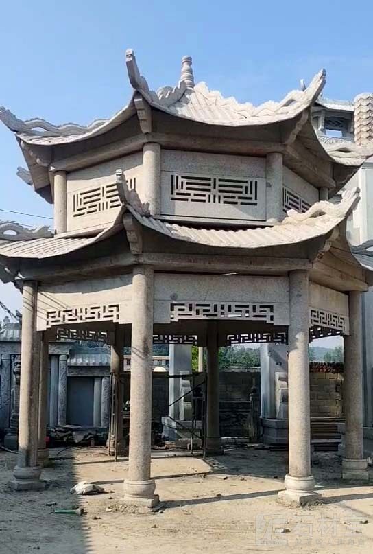 六角双层凉亭