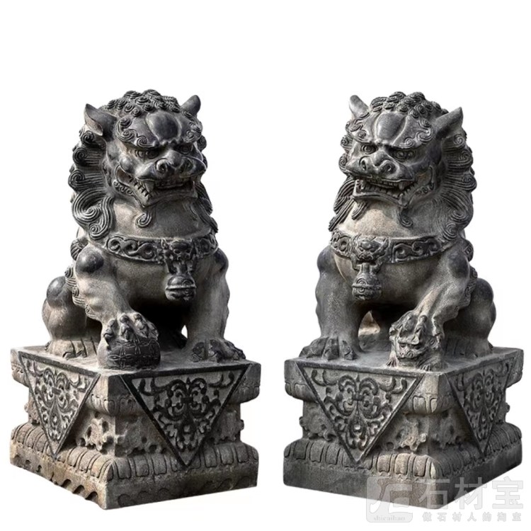 仿古石狮子