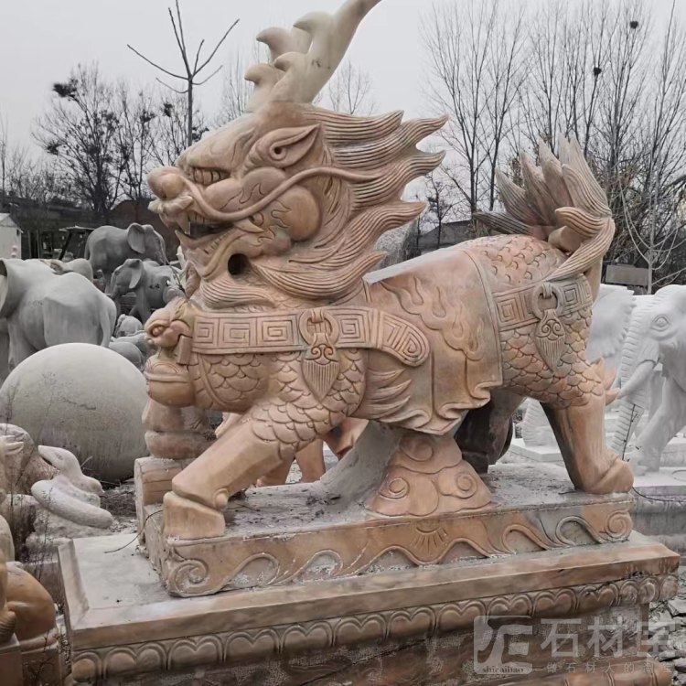 晚霞红石麒麟