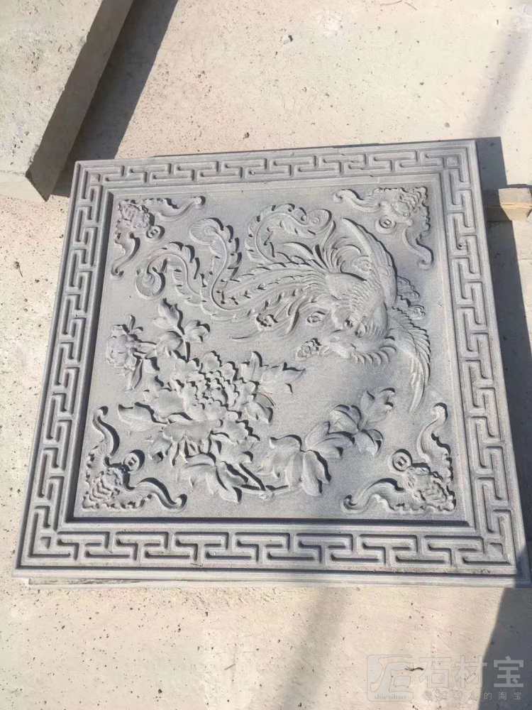 凤凰牡丹地雕