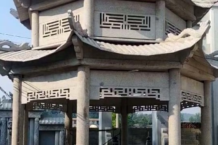 六角双层凉亭