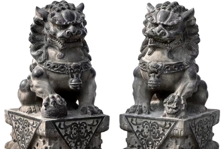 仿古石狮子