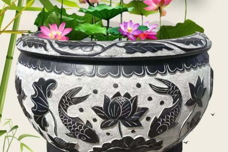石雕花缸