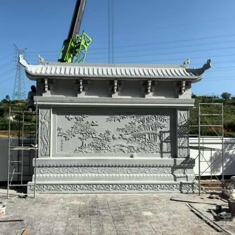 影壁墙 福字照壁 迎客松迎门墙