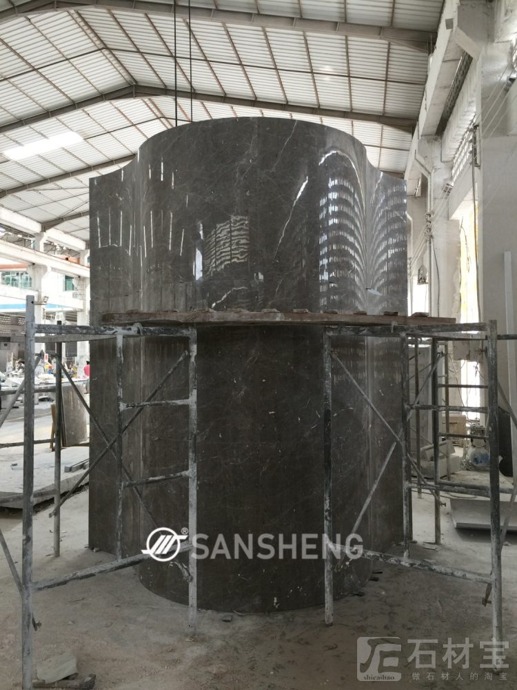 大理石圆柱罗马柱弧形板双弧板南斯拉夫白爵士白雅士白水晶白酒店大堂别墅整石外墙