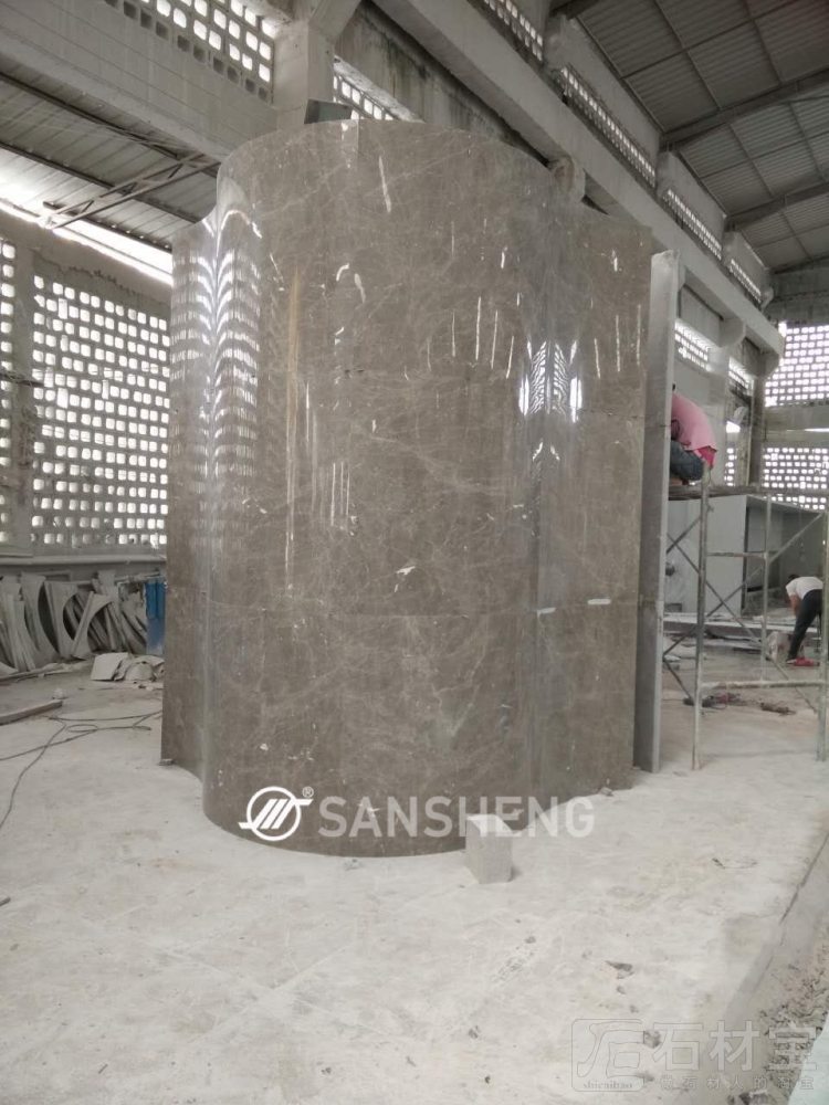 大理石圆柱罗马柱弧形板双弧板南斯拉夫白爵士白雅士白水晶白酒店大堂别墅整石外墙