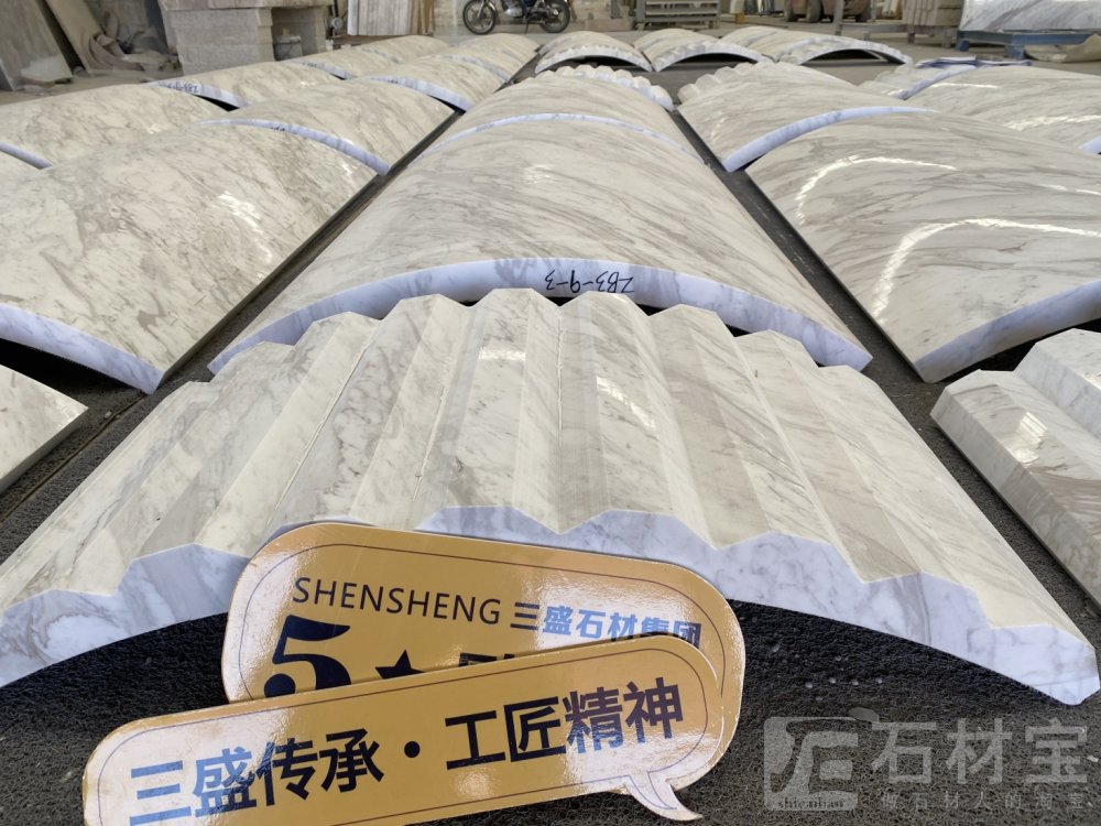 大理石圆柱罗马柱弧形板双弧板南斯拉夫白爵士白雅士白水晶白酒店大堂别墅整石外墙