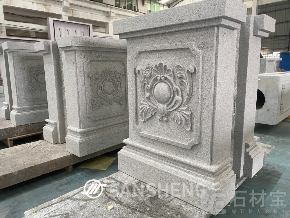 美国白金 整石传承别墅定制4米整石方柱圆柱