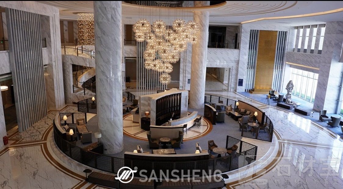大理石圆柱罗马柱弧形板双弧板南斯拉夫白爵士白雅士白水晶白酒店大堂别墅整石外墙