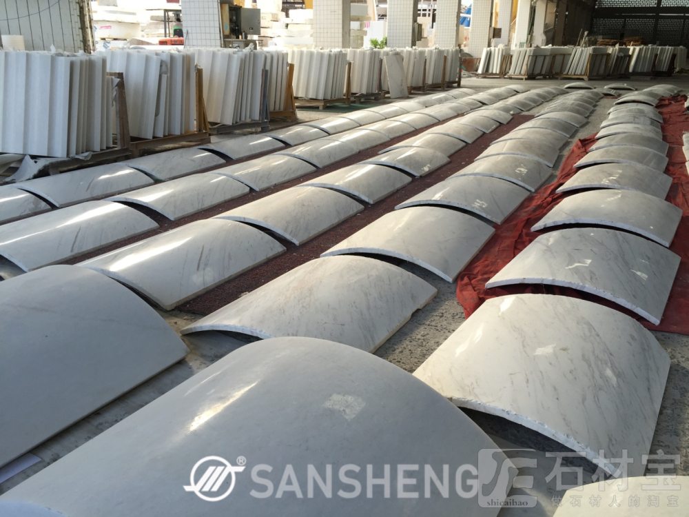 大理石圆柱罗马柱弧形板双弧板南斯拉夫白爵士白雅士白水晶白酒店大堂别墅整石外墙