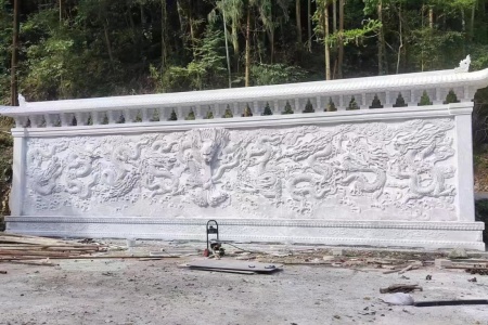 浮雕壁画 照壁 石雕壁画 地雕 九龙壁