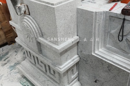 美国白金 整石传承别墅定制4米整石方柱圆柱