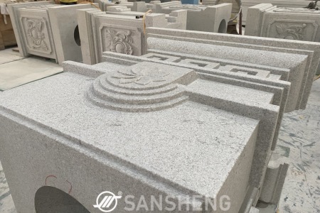 美国白金 整石传承别墅定制4米整石方柱圆柱
