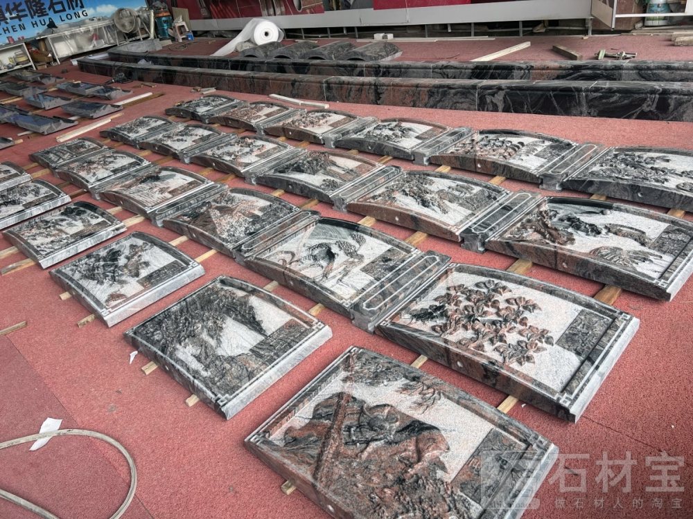 三峡红(幻彩红)雕刻