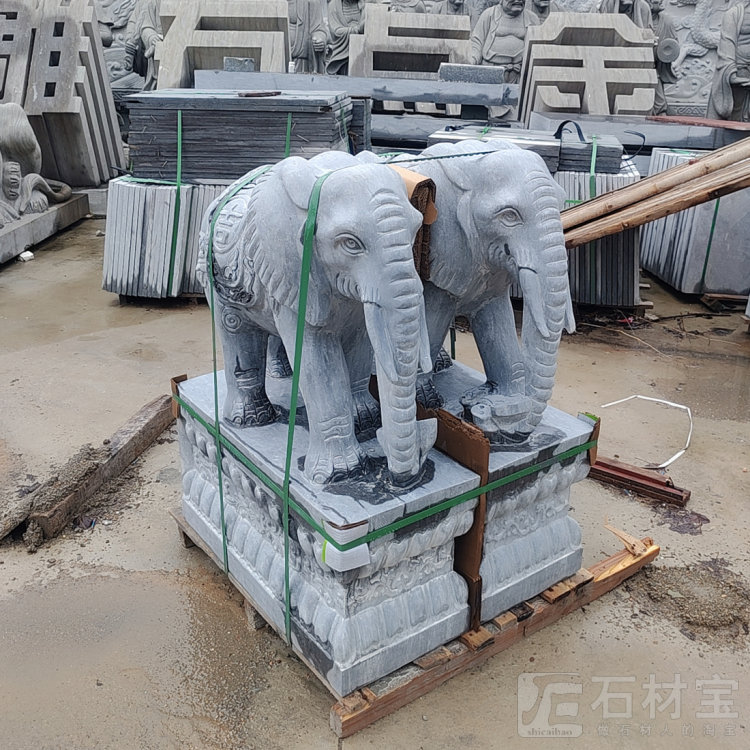 青石小象大门口石雕摆件☎️:13963761592