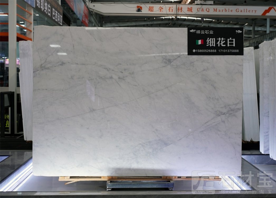 雪花白细花：长期库存大板10000平