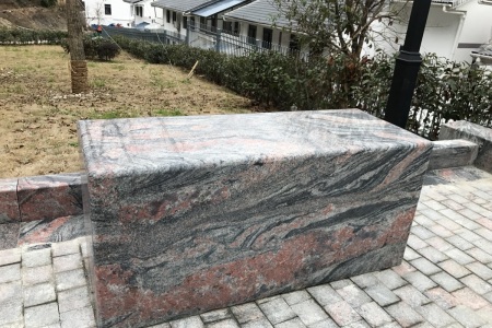 三峡红(幻彩红)石凳