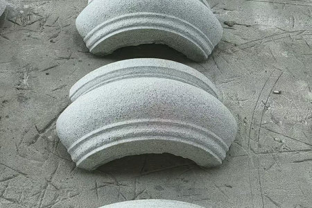 珍珠白花岗岩圆柱皮柱墩美国白金金点白金