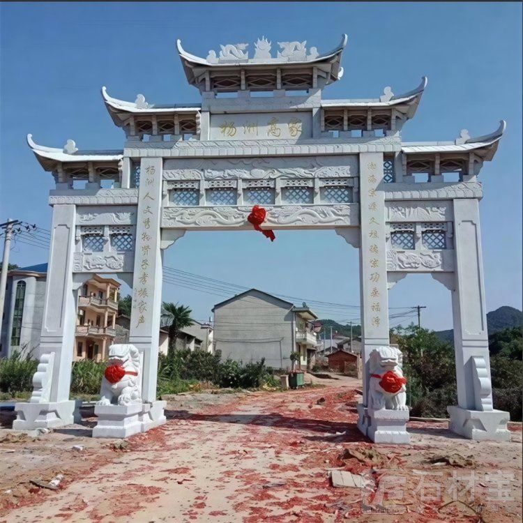 石牌坊 石牌楼 石门楼定制安装 13963761592