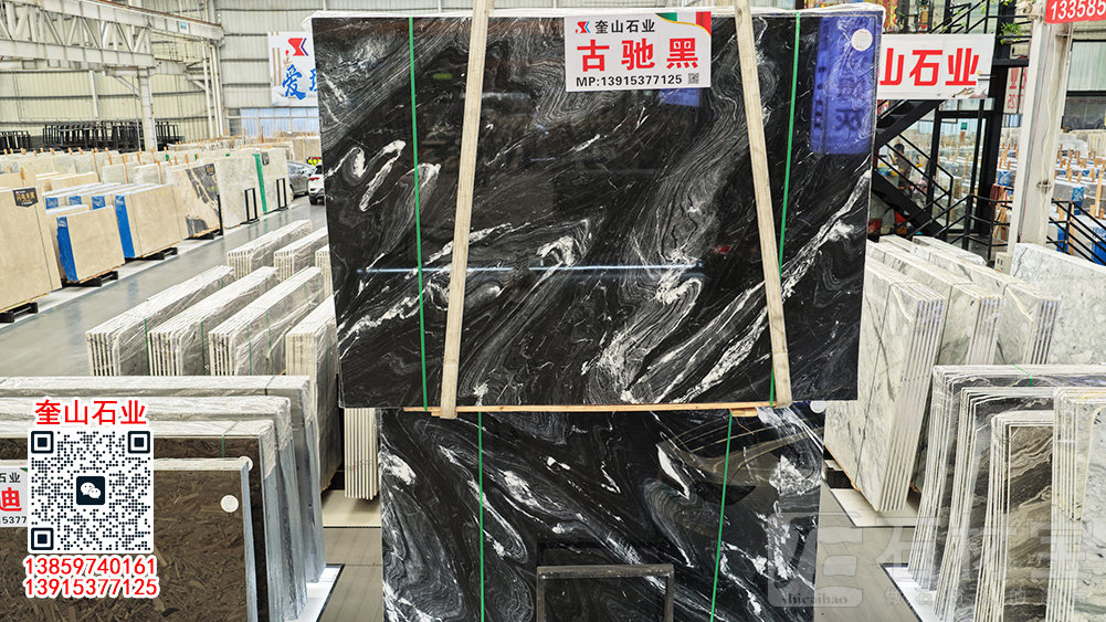 古驰黑大理石干挂外墙石材 酒店工程室外装修用料