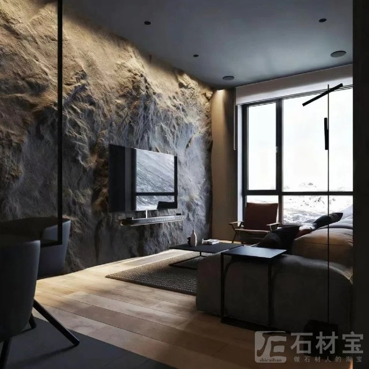 自然石材墙面