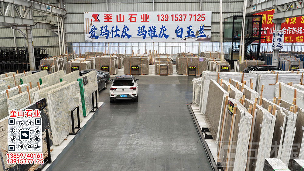 玛雅灰天然大理石电视背景墙 现代简约客厅背景墙定制