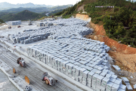 兴国芝麻灰荒料