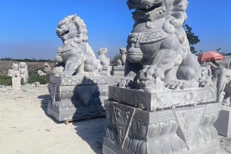 石狮子 动物雕塑
