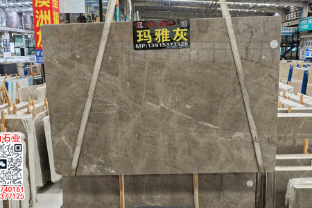 玛雅灰、土耳其灰、科比灰天然大理石餐桌台面 现代轻奢岛台茶几定制石材