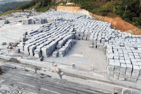 兴国芝麻灰荒料