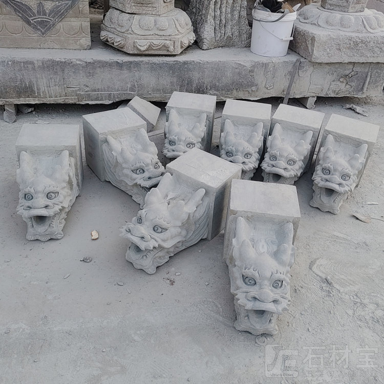 吐水龙头 青石喷水龙柱定制