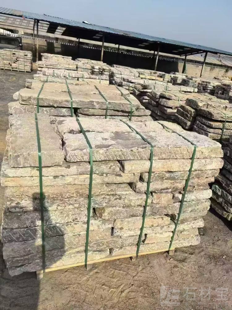 老石板 景区铺装仿古石板 磨盘