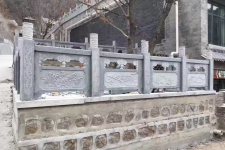 石栏杆 河道护栏 桥梁栏杆定制安装 ☎️:13963761592