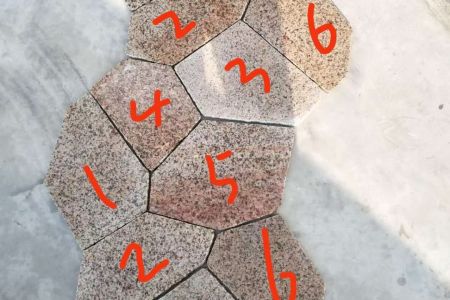 黄锈石冰裂纹碎拼石