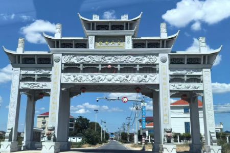 石牌坊 农村石牌坊 村口门楼 陵园墓地石牌坊