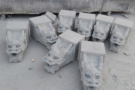 吐水龙头 青石喷水龙柱定制