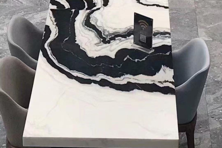 熊猫白石桌