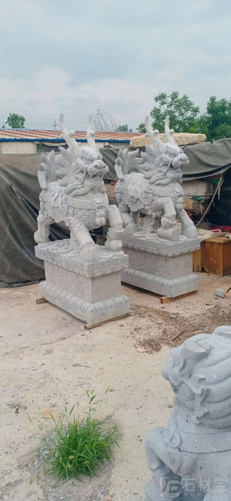 石雕麒麟多种规格可选☎️:13963761592