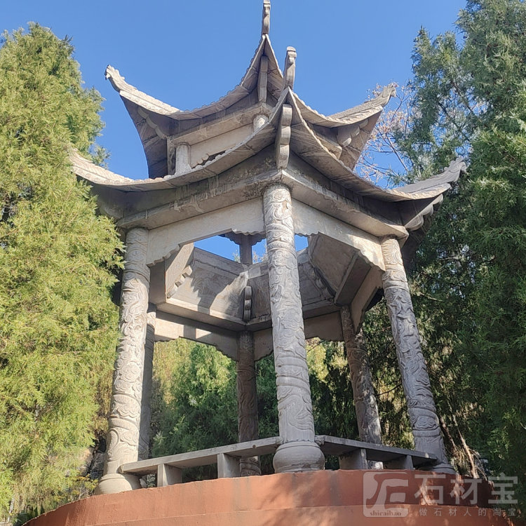 石凉亭 石亭子定制安装☎️:13963761592