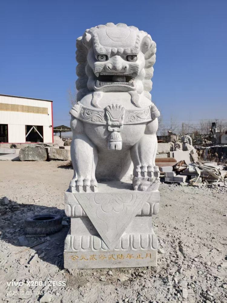 青石花岗岩石狮子雕刻加工支持定制☎️:13963761592