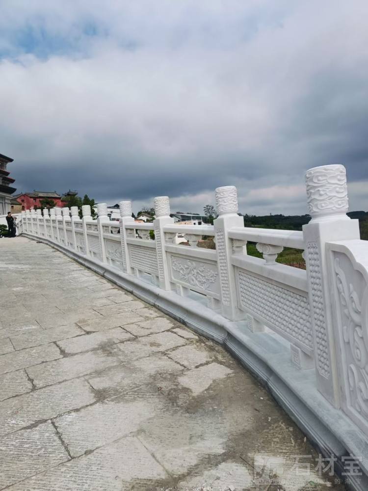 石栏杆 河道护栏 大理石青石汉白玉花岗岩石栏杆仿古石栏杆