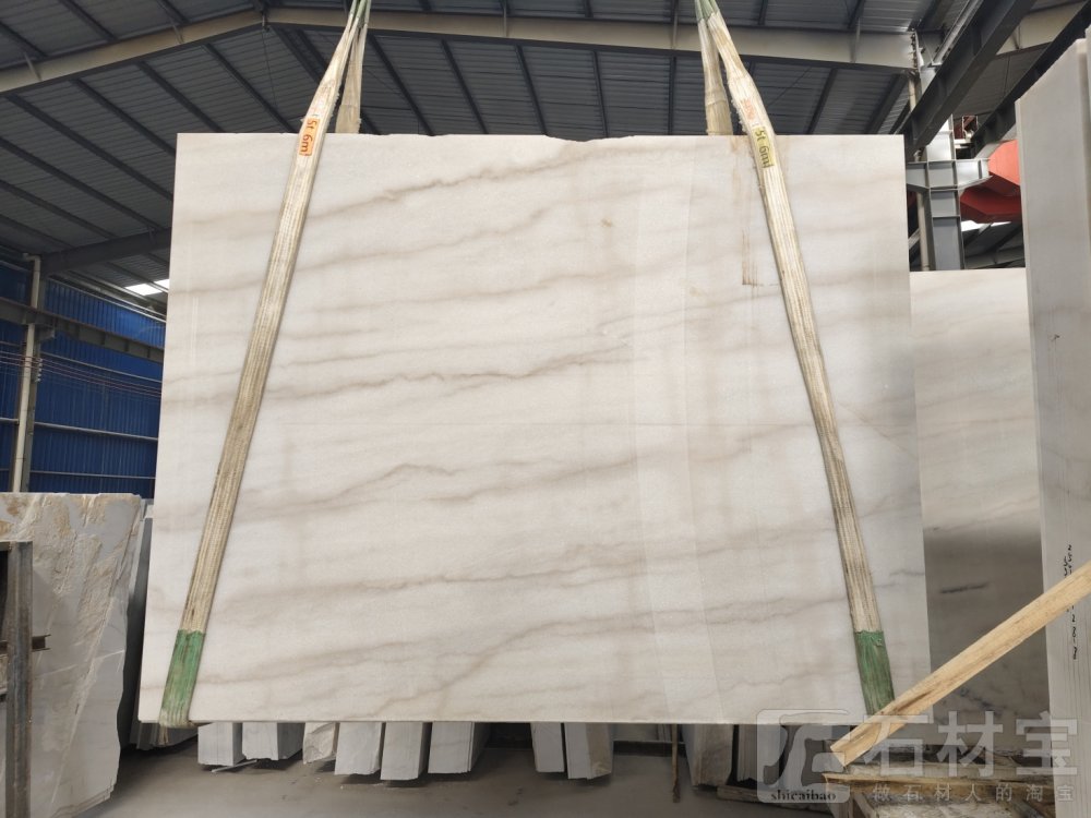 广西白大理石大板白底黄纹